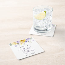 Purple Flowers, Yellow Flowers, Bridal Shower