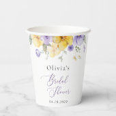 Purple Flowers, Yellow Flowers, Bridal Shower 紙コップ (裏面)