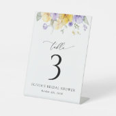 Purple Flowers, Yellow Flowers, Table Numbers 台座サイン (正面)