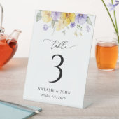 Purple Flowers, Yellow Flowers, Table Numbers 台座サイン (インサイチュ)