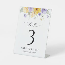 Purple Flowers, Yellow Flowers, Table Numbers 台座サイン