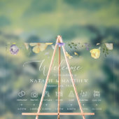 Purple Flowers, Yellow Flowers, Wedding Timeline アクリルサイン (ニュートラル)