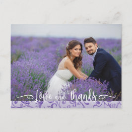 Purple Flowishesさんの結婚写真ありがとう ポストカード
