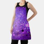 Purple foil background with Stars エプロン (インサイチュ)