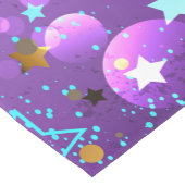 Purple foil background with Stars ミディアムテーブルランナー (コーナー)