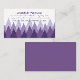 Purple Forest Range Woodlandの結婚ウェブサイト エンクロージャーカード