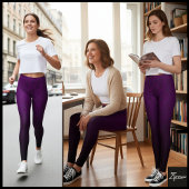 Purple Fragmented Abstract Black Ombre Pattern レギンス