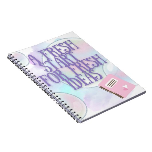 Purple Fresh Start Notebook for Writers ノートブック (右側)