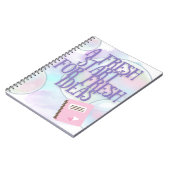 Purple Fresh Start Notebook for Writers ノートブック (左側)