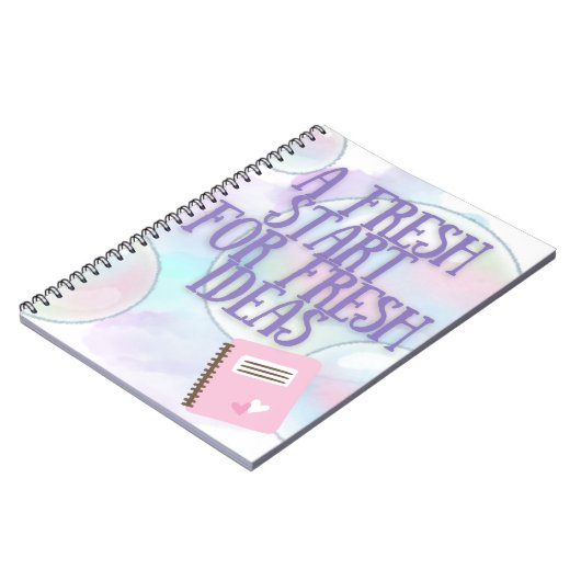 Purple Fresh Start Notebook for Writers ノートブック (左側)