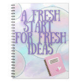 Purple Fresh Start Notebook for Writers ノートブック (正面)
