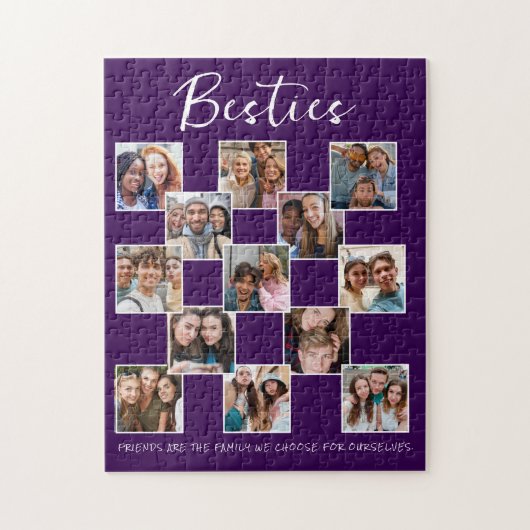 Purple Friendship Photo Collage Custom Puzzle ジグソーパズル (縦)