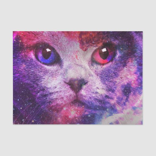 Purple Galaxy Cat  薄葉紙 (正面)