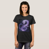 Purple Galaxy Dragon | Mystical Cosmic Dragon Fant Tシャツ (正面フル)