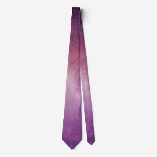Purple Galaxy With Constellations Tie ネクタイ (正面)