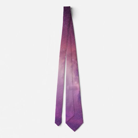 Purple Galaxy With Constellations Tie ネクタイ (裏面)