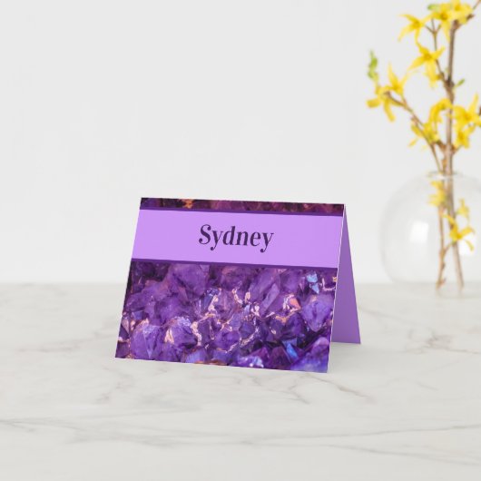 Purple Gemsありがとう カード (黄色い花)