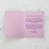 Purple Gems Pearls Rings 10th Wedding Anniversary カード (内部)