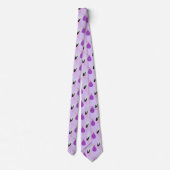 Purple gender neutral Baby Stork Patterned ネクタイ (裏面)