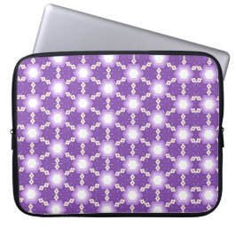 Purple geometric design laptop bag ラップトップスリーブ