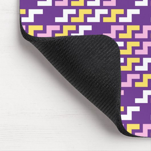 Purple Geometric Pattern Mouse Pad マウスパッド (コーナー)