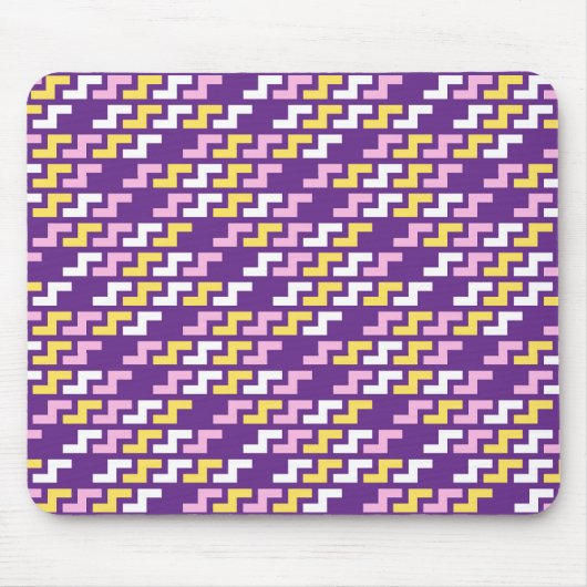 Purple Geometric Pattern Mouse Pad マウスパッド (正面)