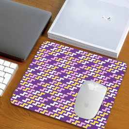 Purple Geometric Pattern Mouse Pad マウスパッド