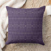 Purple Geometric Triangles Couch Pillow クッション (ブランケット)