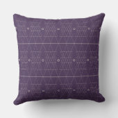 Purple Geometric Triangles Couch Pillow クッション (裏面)