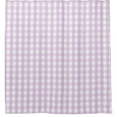 Purple Gingham Pattern Modern Farmhouse シャワーカーテン (正面)