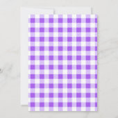 Purple Gingham Roller Skating Birthday Party 招待状 (裏面)