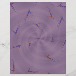 Purple Ginseng Man Bulk Scrapbook Paper Pages チラシ