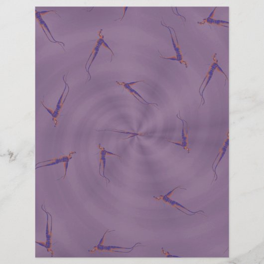 Purple Ginseng Man Scrapbook Paper 2-Sided Page (正面)