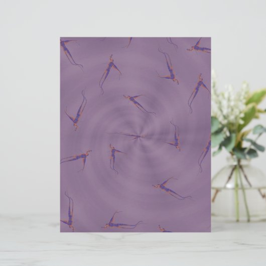 Purple Ginseng Man Scrapbook Paper 2-Sided Page (スタンド正面)