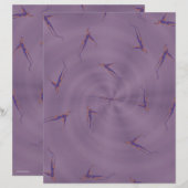 Purple Ginseng Man Scrapbook Paper 2-Sided Page (正面/裏面)