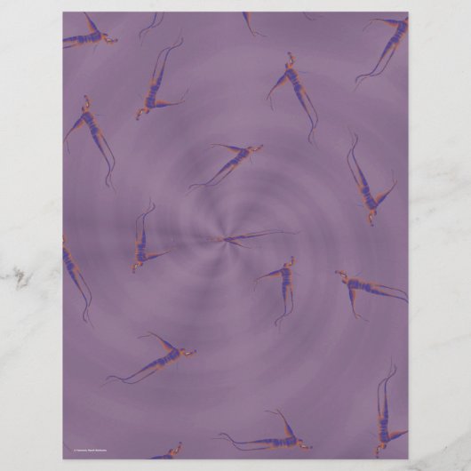 Purple Ginseng Man Scrapbook Paper 2-Sided Page (裏面)