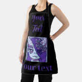 Purple Girl, paars meisje pixel art エプロン (インサイチュ)