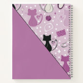 Purple Girly Mid-Century Salon ノートブック (裏面)