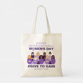 Purple Give To Gain International Women's Day 2026 トートバッグ