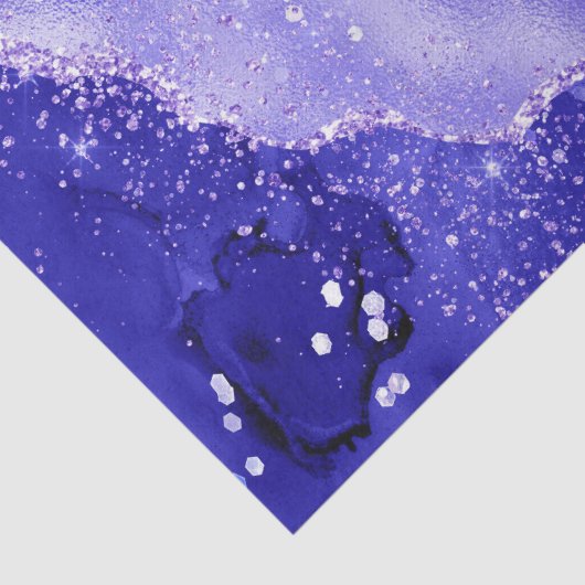 Purple Glam Agate Glitter Sparkle Design 薄葉紙 (詳細)