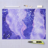 Purple Glam Agate Glitter Sparkle Design 薄葉紙 (クラフト)