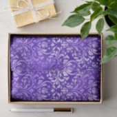 Purple Glam Damask Elegant Floral Design 薄葉紙 (ギフト)