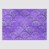 Purple Glam Damask Elegant Floral Design 薄葉紙 (正面)