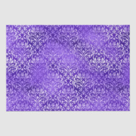 Purple Glam Damask Elegant Floral Design 薄葉紙