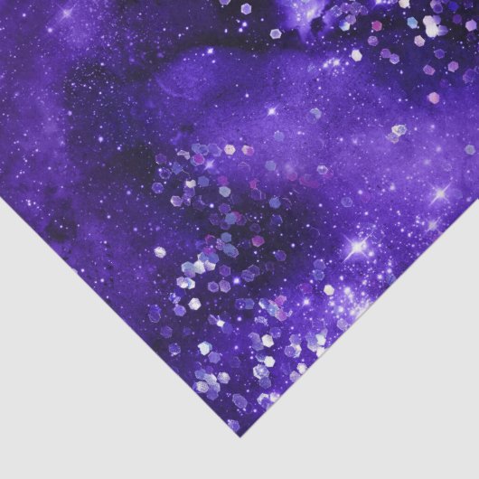 Purple Glam Galaxy Glitter Sparkle Design 薄葉紙 (詳細)