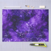 Purple Glam Galaxy Glitter Sparkle Design 薄葉紙 (クラフト)