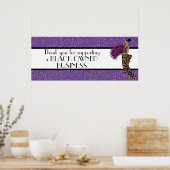 Purple Glam Thank You Support Black Business ポスター (キッチン)
