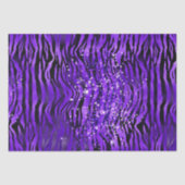 Purple Glam Zebra Stripes Glitter Sparkle Design 薄葉紙 (正面)