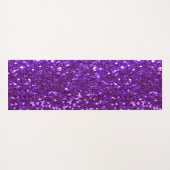 Purple Glitter Bling Glam Modern ヨガマット (裏面(横))