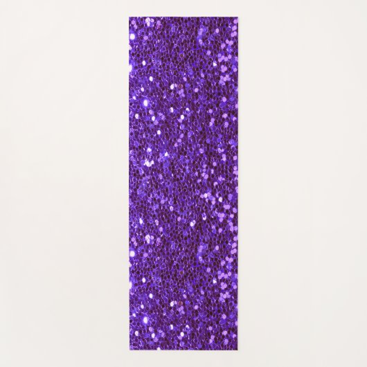 Purple Glitter Bling Glam Modern ヨガマット (正面)